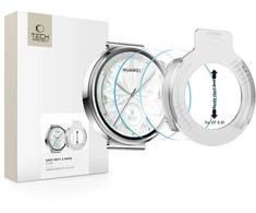 „Tech-Protect Easy Set+“ 2 grūdinto stiklo pakuotė, skirta „Huawei Watch GT 5 41 mm“ – skaidri.
