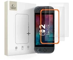 „Tech-Protect Easy Set+“ 2 grūdinto stiklo pakuotė, skirta „Nintendo Switch 2“ – skaidri