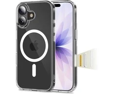 „Tech-Protect Flexair Hybrid CC MagSafe“ dėklas, skirtas „iPhone 17“ – skaidrus