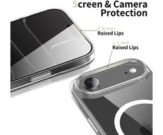 „Tech-Protect Flexair Hybrid CC MagSafe“ dėklas, skirtas „iPhone Air“ – skaidrus