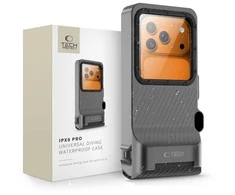 Tech-Protect IPX8 Pro Atsparus vandeniui Phone Case - Gray and Juodas