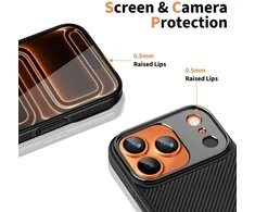 „Tech-Protect Kevlar Aramid MagSafe“ dėklas, skirtas „iPhone 17 Pro Max“ - juodas