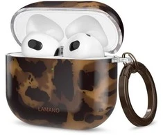 Dėklas Tech-Protect Lamano case for AirPods 4 - ruda and juodas