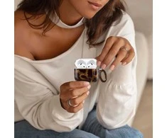 Dėklas Tech-Protect Lamano case for AirPods 4 - ruda and juodas