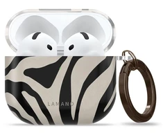 Tech-Protect Lamano dėklas AirPods 4 / 5 - juodas ir smėlio spalvos