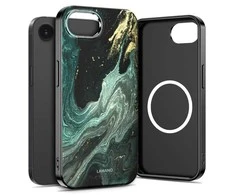Dėklas Tech-Protect Lamano MagSafe Case for iPhone 16e / 17e - Juodas and Žalias