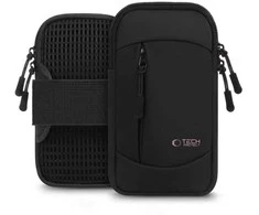Tech-Protect M6 Universalus rankos raištis su kišenėle sportui, juodos spalvos