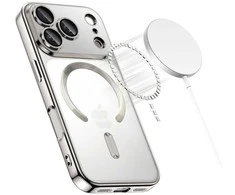 „Tech-Protect MagFlex MagSafe“ dėklas, skirtas „iPhone 17 Pro Max“ – skaidrus, sidabrinis
