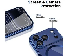 „Tech-Protect MagFlex MagSafe“ dėklas, skirtas „iPhone 17 Pro“ – skaidrus tamsiai mėlynas Mėlyna