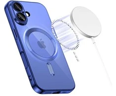 „Tech-Protect MagFlex MagSafe“ dėklas, skirtas „iPhone 17“ – skaidrus tamsiai mėlynas Mėlyna