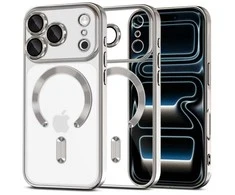 „Tech-Protect MagFlex MagSafe“ dėklas, skirtas „iPhone 17 Pro“ – skaidrus sidabrinis