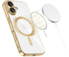 Tech-Protect MagFlex MagSafe dėklas skirtas Apple iPhone 17 – skaidrus aukso spalvos