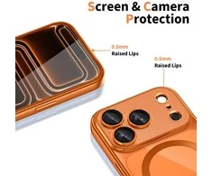 Tech-Protect MagFlex MagSafe dėklas telefonui Apple iPhone 17 Pro Max Shiny oranžinės spalvos