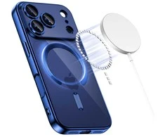 „Tech-Protect MagFlex MagSafe“ dėklas, skirtas „iPhone 17 Pro Max“ – skaidrus tamsiai mėlynas Mėlyna