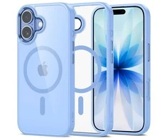 Dėklas Tech-Protect MagMat MagSafe Case for iPhone 17 - Transparent Mėlyna