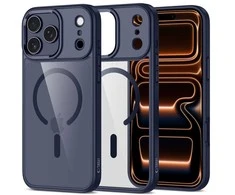 „Tech-Protect MagMat MagSafe“ dėklas, skirtas „iPhone 17 Pro Max“ – permatomas – tamsiai mėlynas Mėlyna