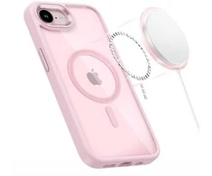 Dėklas Tech-Protect Magmat MagSafe Case for iPhone 16e / 17e - Transparent Rožinė