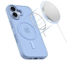 „Tech-Protect MagMat MagSafe“ dėklas, skirtas „iPhone 17“ – Mėlyna\