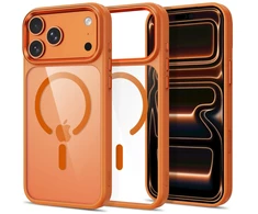 Dėklas Tech-Protect Magmat Magsafe CC Case for iPhone 17 Pro Max / 18 Pro Max - Oranžinis-permatomas