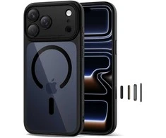 „Tech-Protect Magpeak Magsafe CC“ dėklas, skirtas „iPhone 17 Pro“ – skaidrus, juodas