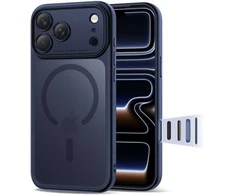 „Tech-Protect Magpeak Magsafe CC“ dėklas, skirtas „iPhone 17 Pro“ – matinės mėlynos spalvos Mėlyna