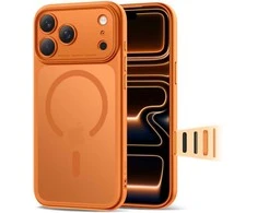 „Tech-Protect Magpeak Magsafe CC“ dėklas, skirtas „iPhone 17 Pro Max“ – matinis oranžinis