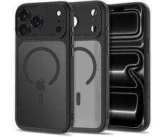 Dėklas TECH-PROTECT MAGPEAK MagSafe CC iPhone 17 Pro Max / 18 Pro Max MATINIS juodos spalvos