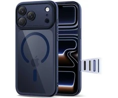 „Tech-Protect Magpeak Magsafe CC“ dėklas, skirtas „iPhone 17 Pro“ – skaidrus tamsiai mėlynas Mėlyna