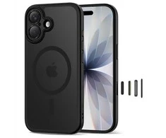 „Tech-Protect Magpeak Magsafe CC“ dėklas, skirtas „iPhone 17“ – matinis juodas