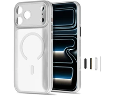 Tech-Protect MagPrime MagSafe CC dėklas, skirtas iPhone 18 Pro / 17 Pro – matinė pilka