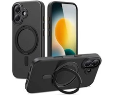 Tech-Protect MagRing MagSafe dėklas skirtas Apple iPhone 17 – matinis juodos spalvos