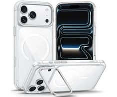 Tech-Protect MagStand MagSafe CC dėklas, skirtas iPhone 18 Pro / 17 Pro - permatomas