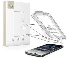 „Tech-Protect Quick Set+“ 2 grūdinto stiklo pakuotė, skirta „iPhone 17 Air“ - juodas