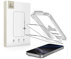 „Tech-Protect Quick Set+“ 2 grūdinto stiklo pakuotė, skirta „iPhone 17 Pro“ - juodas