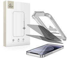 „Tech-Protect Quick Set Spy+“ privatumo stiklų, skirtų „iPhone 12“ / „12 Pro“, 2 vnt. pakuotėje