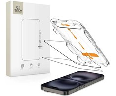 „Tech-Protect Quick Set+“ grūdinto stiklo 2 vnt. pakuotė, skirta „iPhone 15“ / „16“