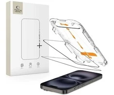 „Tech-Protect Quick Set+“ grūdinto stiklo 2 vnt. pakuotė, skirta „iPhone 15“ / „16“