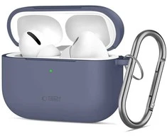 „Tech-Protect“ silikoninis dėklas su kabliuku, skirtas „AirPods Pro“ ausinėms - Mėlyna