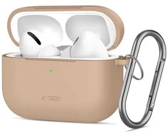 Dėklas Tech-Protect Silicone Hook Case for AirPods Pro - rusvai gelsvas