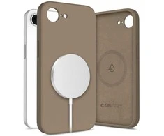 „Tech-Protect“ silikoninis „MagSafe“ dėklas, skirtas „iPhone 16e“ / „17e“ – rudas
