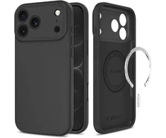 Tech-Protect silikoninis „MagSafe“ dėklas skirtas iPhone 18 Pro / 17 Pro – juodas