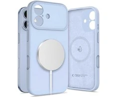 „Tech-Protect“ silikoninis „MagSafe“ dėklas, skirtas „iPhone 17“ – Mėlyna