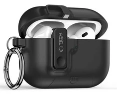 „Tech-Protect“ plonas kabliuko dėklas, skirtas „AirPods Pro 3“ ausinėms – Juodas