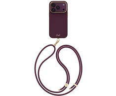 Dėklas UNIQ Coehl Mirelle, skirtas iPhone 18 Pro / 17 Pro, su magnetiniu įkrovimu, bordo spalvos