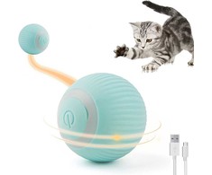 Dėklas iLike Vigo iBL Interaktīvā Pet Rotaļlieta rullējošā bumba 4.3cm ar automātisku kustību / Nakts LED USB-C uzlādējama Zaļš