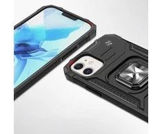 Wozinsky Ring Armor tvirtas hibridinis dėklas skirtas iPhone 14 Max, juodas