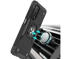 Wozinsky Ring Armor dėklas skirtas Mi Poco M4 Pro 5G / Redmi Note 11 5G (Kinija) / Redmi Note 11T 5G / Redmi Note 11S 5G, juodas