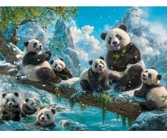 Castorland Panda 2000 dalių dėlionė C-201013-2 Žiemos linksmybės