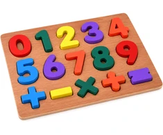 Jokomisiada Medinis dėlionės žaidimas SKAIČIAI matematika – lavinamoji dėlionė 15 detalių ZA6238