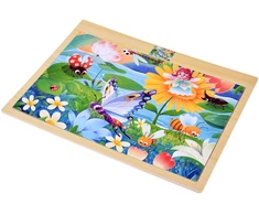 Dėlionė Jokomisiada Wooden puzzle NUSALKA and INSECTS puzzle 40 pieces ZA6570